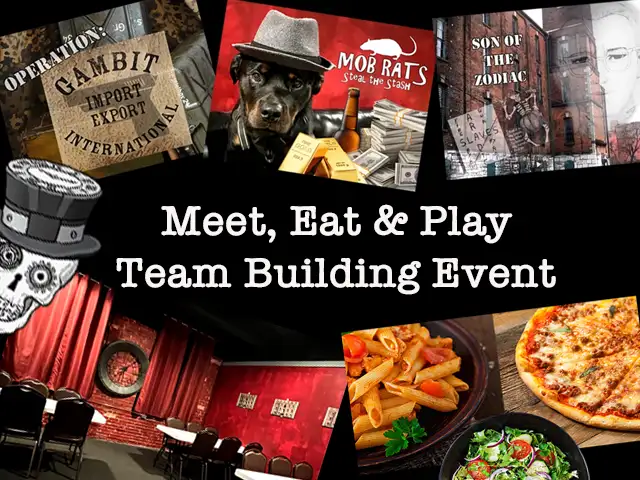 Team Building Escape Room Package that includes food.